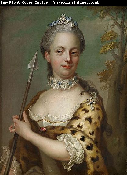 Jakob Bjock Portrait of Charlotte Du Rietz af Hedensberg as Diana